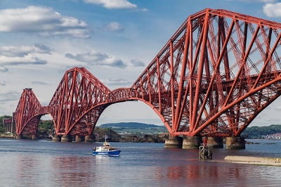 Example of Cantilever bridge - Forth bridge, Scotland