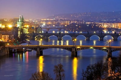 Example of Continuous bridge - Bridges of Prague
