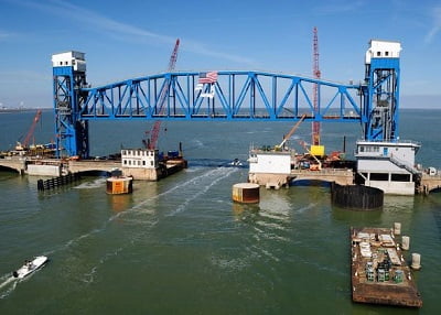 Example of Lift Bridge - New Galveston Causeway, Texas