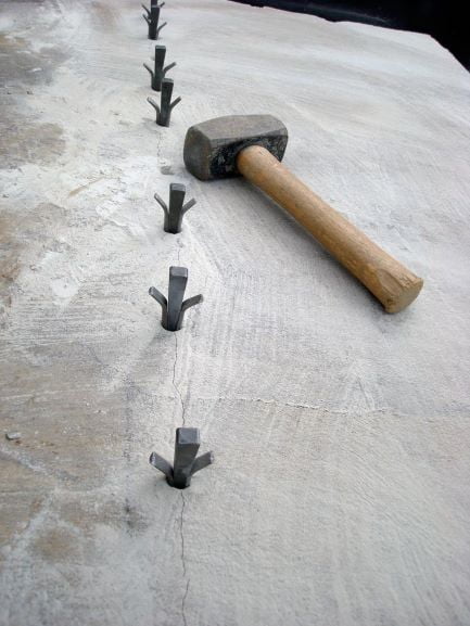 Quarrying using wedges